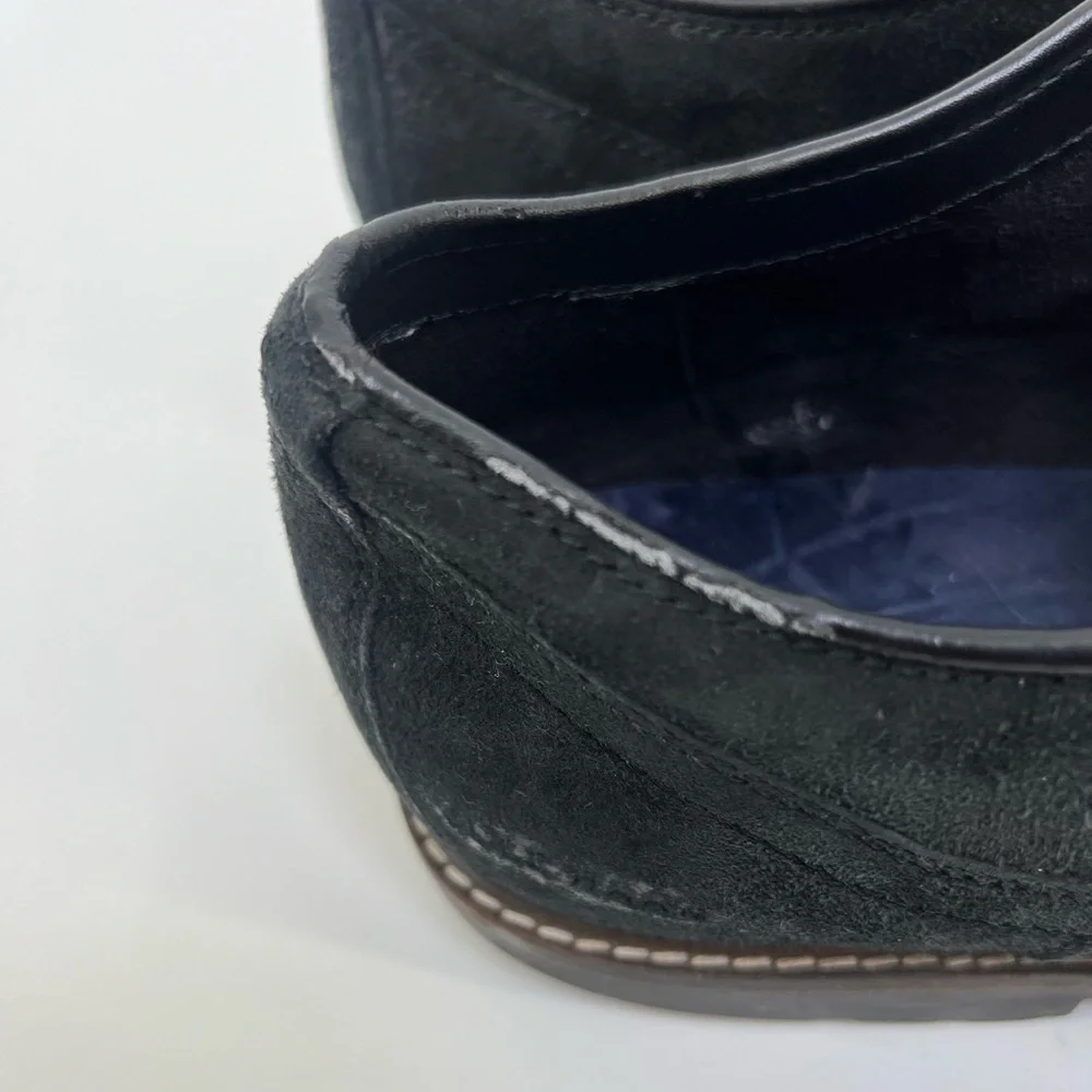 Cole Haan Men's Nathan Plain Toe Derby Black Nubuck Leather Comfort 10 M
